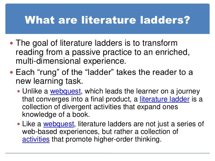 Climbing the Literature Ladder