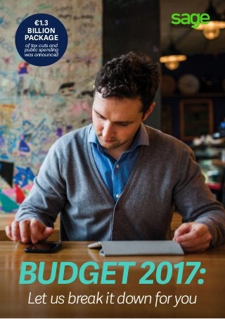 Let us break it down for you
BUDGET 2017:
of tax cuts and
public spending
was announced
€1.3
BILLION
PACKAGE
 