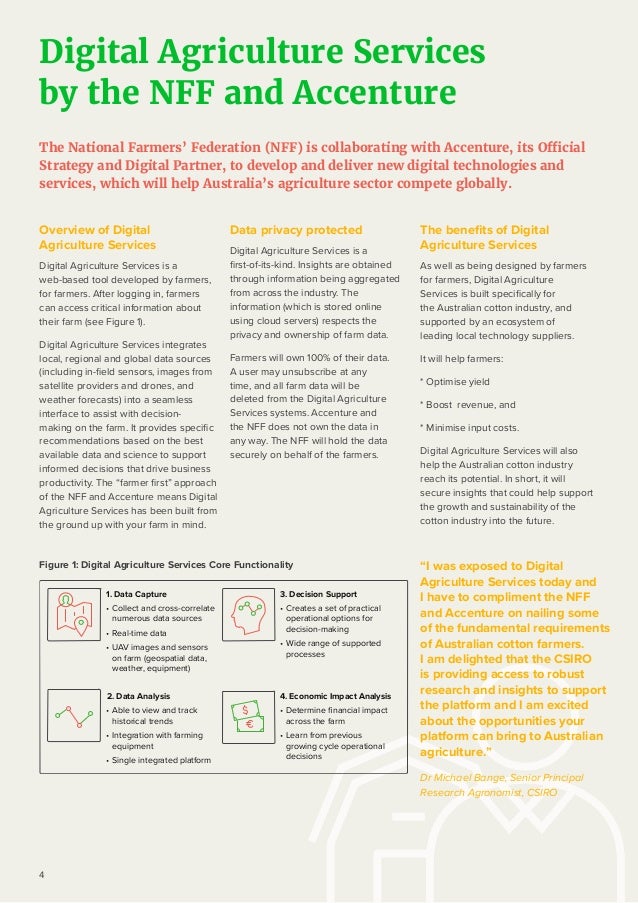 Digital Agriculture Services For Cotton Information Brochure