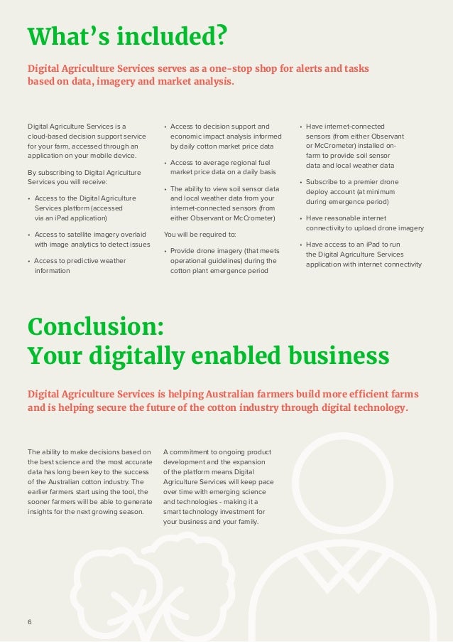 Digital Agriculture Services For Cotton Information Brochure