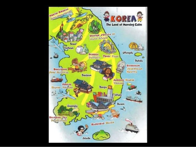 Карта южной кореи с городами на русском языке для туриста