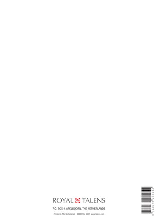P.O. BOX 4, APELDOORN, THE NETHERLANDS
Printed in The Netherlands 88800156 2007 www.talens.com
colorManual sobre el color y la mezcla de colores
8712079285142
 
