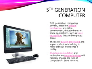 5 PEN PC TECHNOLOGY with GEN OF Computers | PPTX
