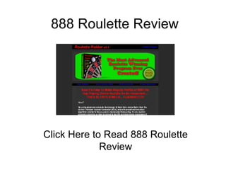 888 Roulette Review Click Here to Read 888 Roulette Review 