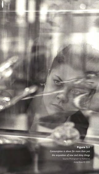 31
THE PROGRESS ILLUSION
Figure 2.1
Consumption is about far more than just
the acquisition of new and shiny things
Source: Photograph by Katherine
Anne Rose © 2005
 