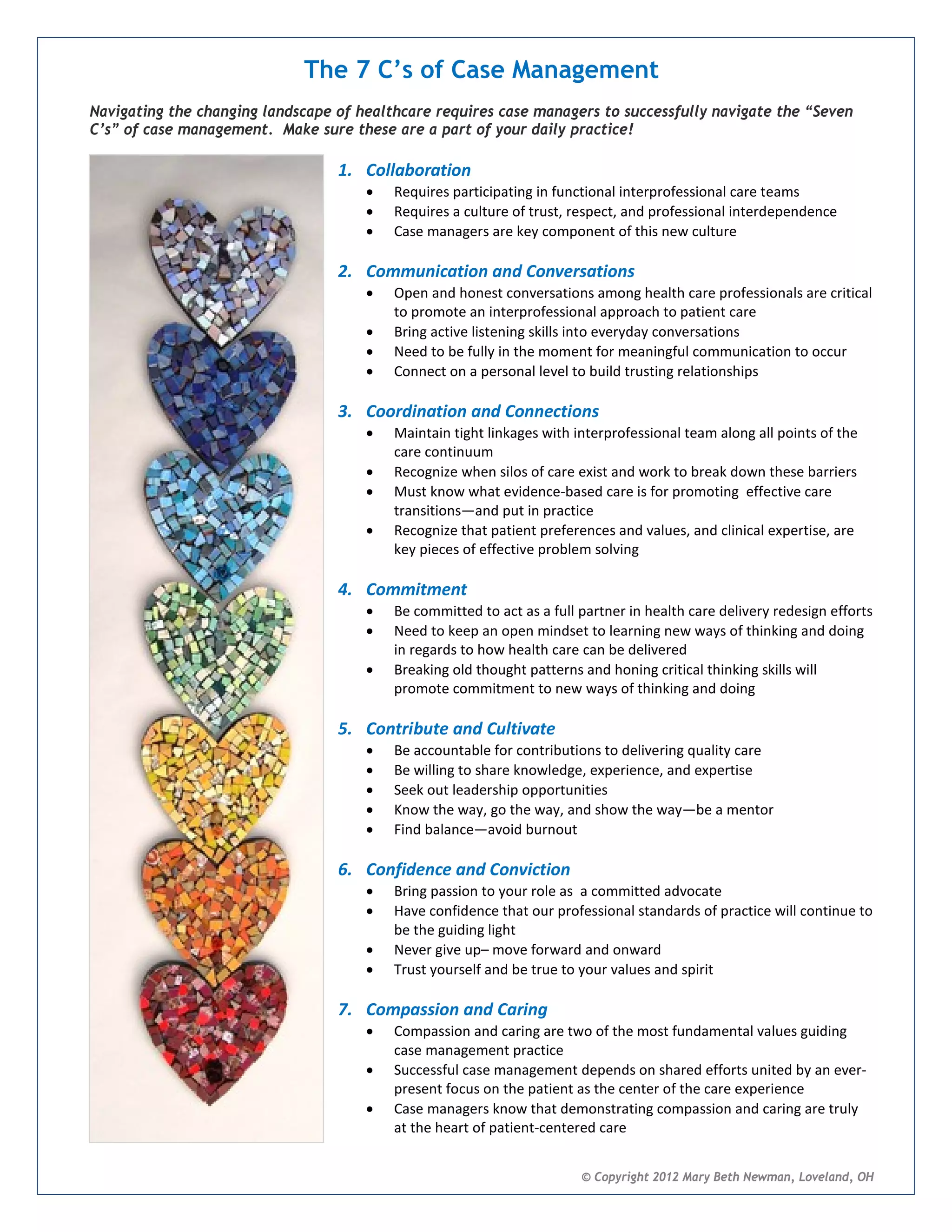 The 7 C's of Case Management | PDF