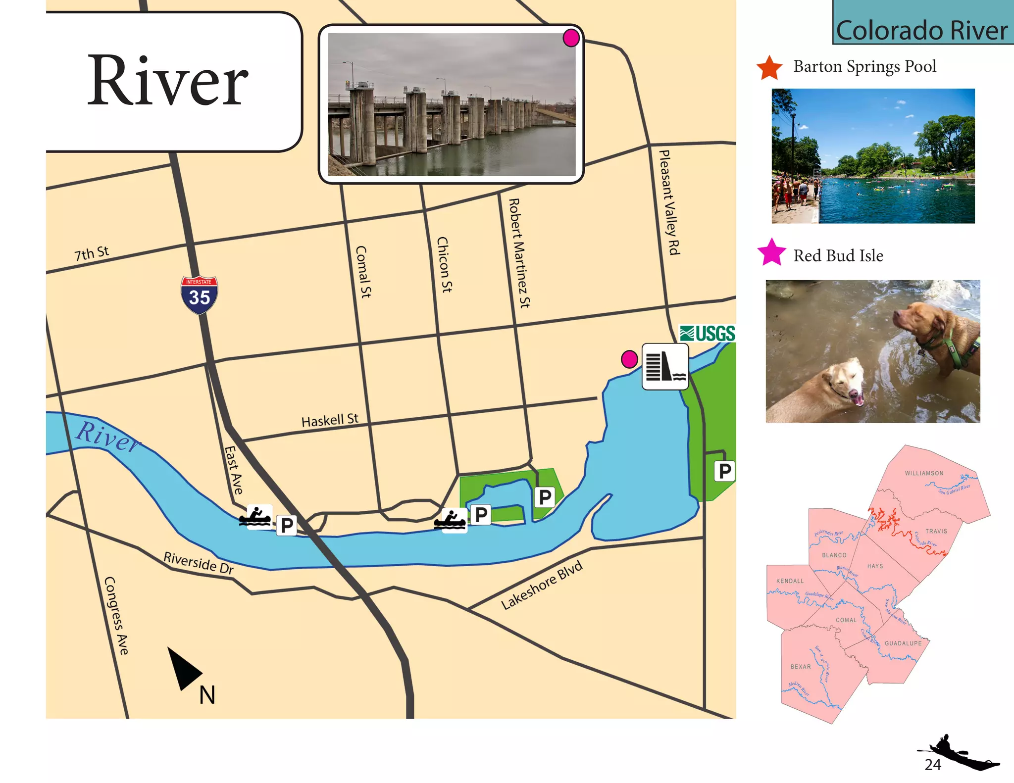 24
Colorado River
Barton Springs Pool
Red Bud Isle
River
River
 