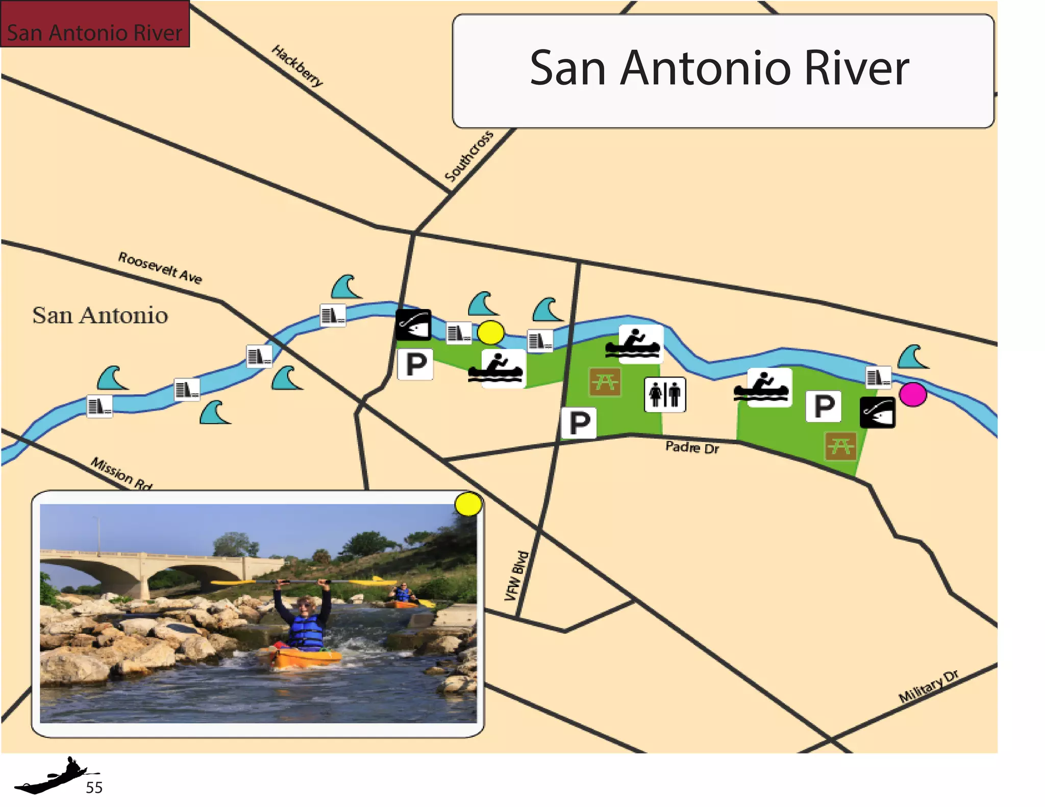 55
San Antonio River
San Antonio River
 