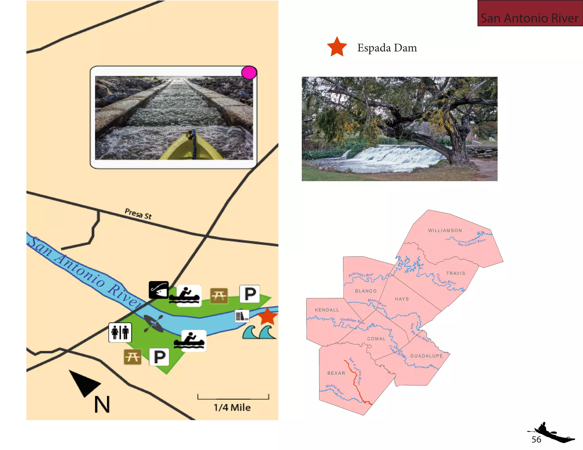 56
San Antonio River
San Antonio River
Espada Dam
 