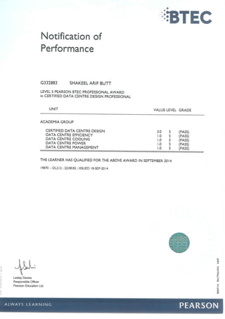 BTEC Certificate (2)