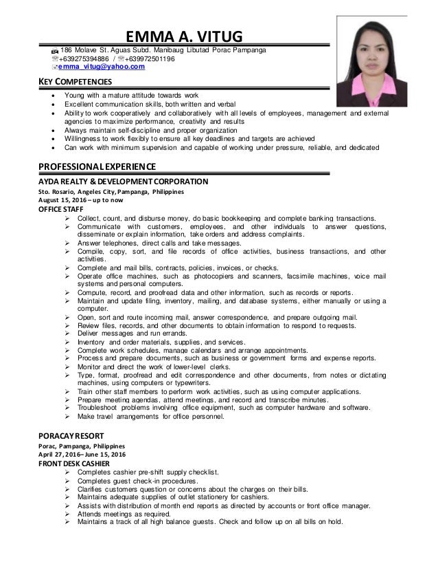 Emmavitug Cv Office Phil