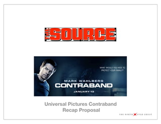 Universal Pictures Contraband
Recap Proposal
!
 