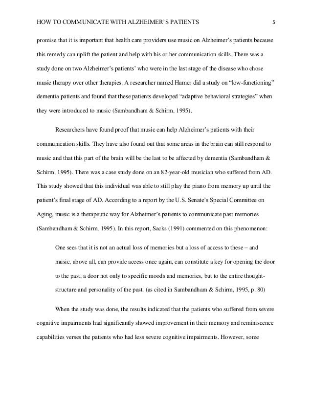 Alzheimer's Disease (AD) final draft