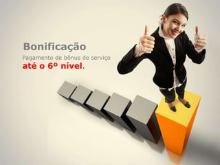 Bonificação
Pagamento de bônus de serviço
até o 6º nível.
 