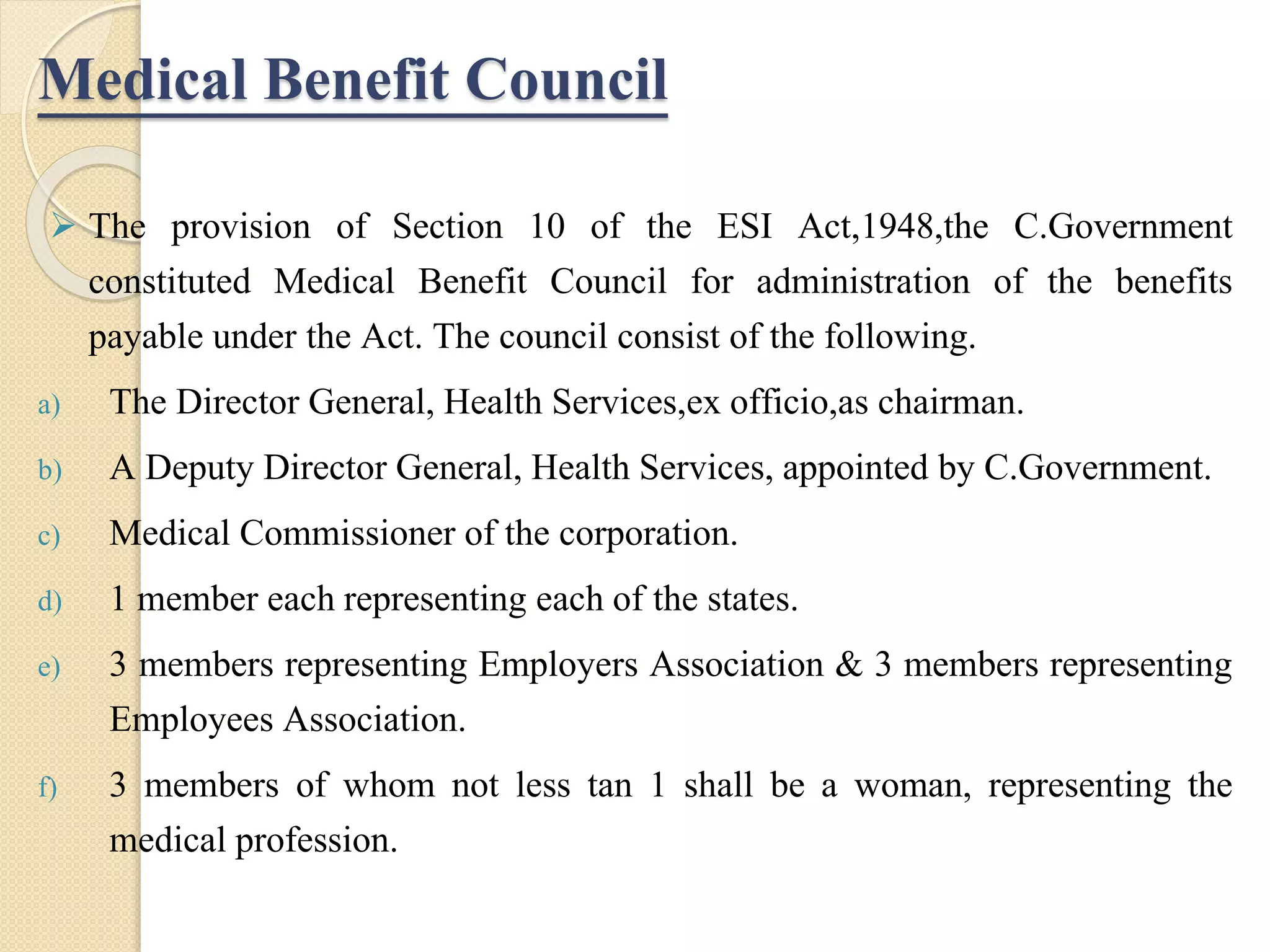 The Employee State Insurance[ESI] Act,1948 PPT