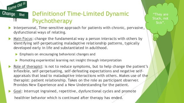 Time Limited Dynamic Psychotherapy DeRosa