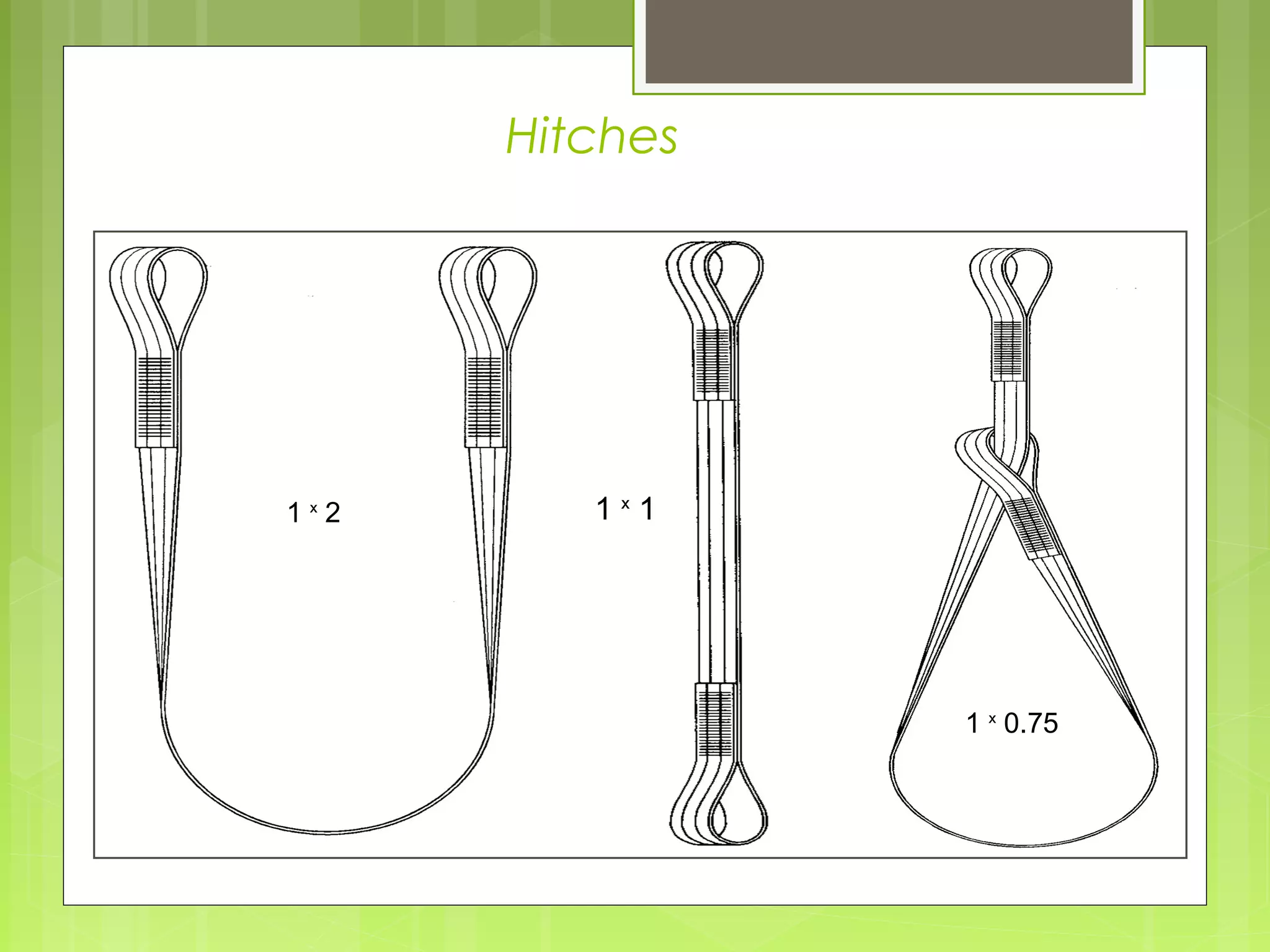 Hitches
1 1ˣ1 2ˣ
1 0.75ˣ
 