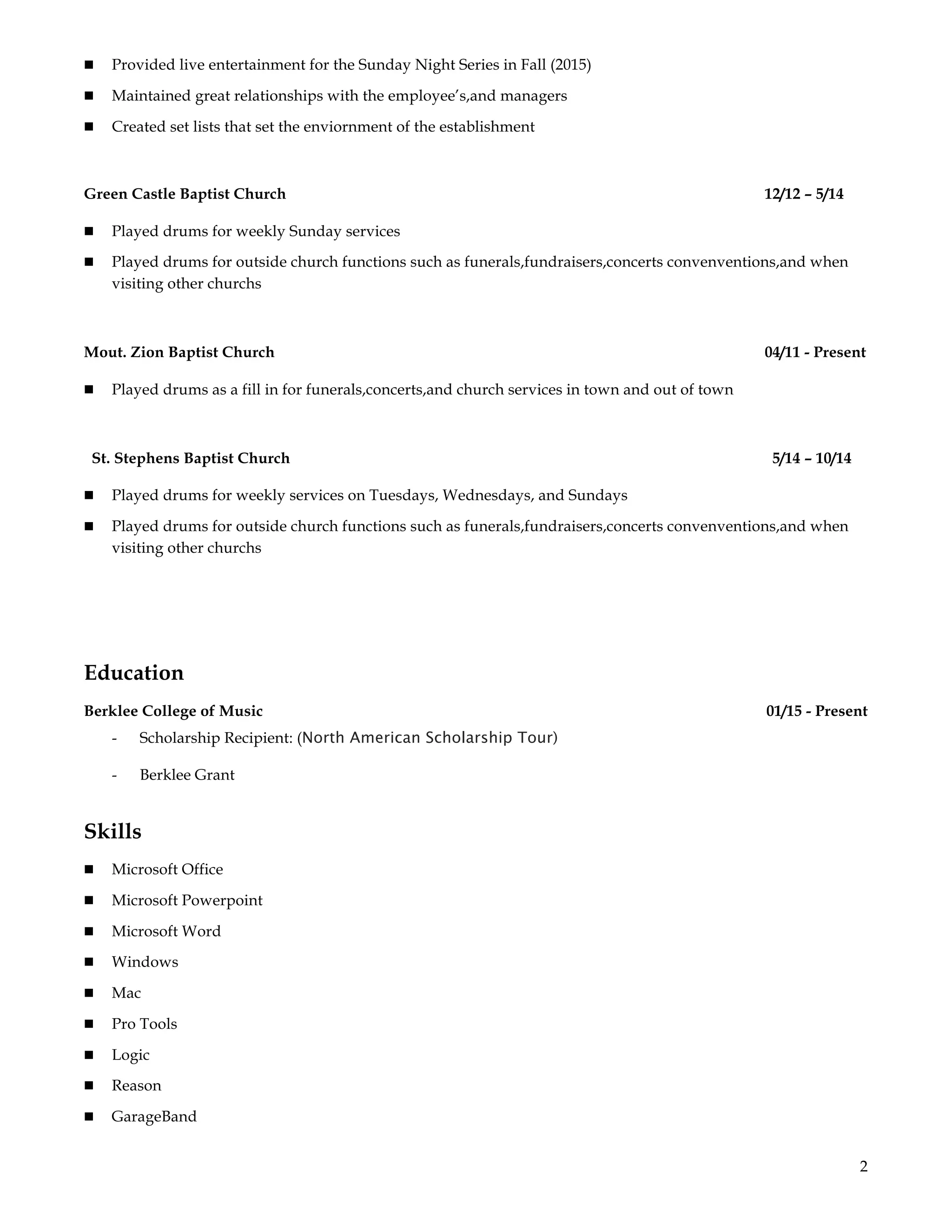 Profeesional Musical Resume PDF - Profeesional Musical Resume 2 2048 