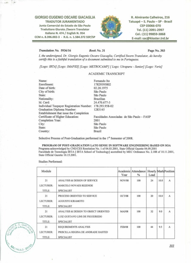 2961110 ibta transcription