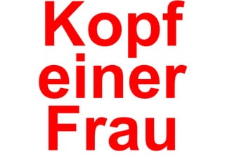 Kopf einer Frau 
