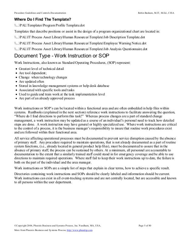 formal documentation template