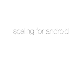 scaling for android
 