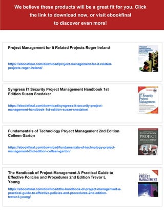 Methods of IT Project Management 2nd Edition Jeffrey L. Brewer | PDF