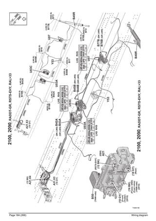 T3065188
Page 184 (268) Wiring diagram
2100,2090,RADDT-GR,RSTS-EHY,RAL>33
B15B
B42A
2100,2090,RADDT-GR,RSTS-EHY,RAL>33
(2090)
LWSA/B
black
WSSA
grey
WSSB
black
CANB
SPL/GND
green
(2090)
B16BB43A
B18
B45B
B44B
B17
U03A
LHSRHS
(LWSB)
(WSSB)
(WSSB)(LWSB)
(WSSA)
(LWSA)
(WSSA)
(LWSA)
B45B(BKLWS)
B44B(GRLWS)
B77B(BKLWS)
B76B(GRLWS)
(BKLWS)B42A
(GRLWS)B43A
U03C
LWSA/B
black
WSSA
grey
WSSB
black
CANB
SPL/GND
green
LHSRHS
U07
(2090)
(2090)
(2100)
(2100)
(2100)
B73
B77B
(LWSB)
(WSSB)
B72
(WSSA)B76B
(LWSA)
Y53
U03C
(2100)
U07
Y53
(2100)
LWSA/B
black
WSSA
grey
WSSB
black
CANB
SPL/GND
green
LHSRHS
B49R
B49R
U03A
A21.X3
(18GY)
B50
(YAW-rate)
(EBS)
A21
(18GY)
(Rear)
(16BK)
(Power,GND)
(Footvalve)
(YAW-rate)
(2010)
(18GY)
(Front)
(Trailer)
(2010)
(RSTS-EHY)
(12BK)
X2
X3
X4
X1
2010
2010
2100
2090
A21.X3
(18GY)
(12BK)
A21.X4
 