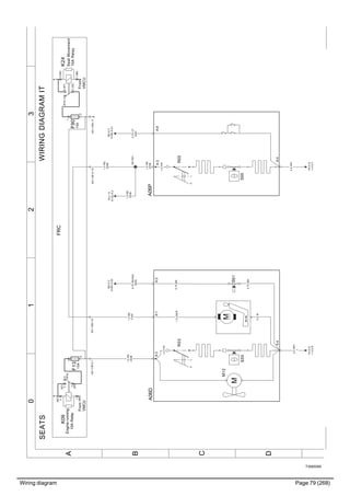 Wiring diagram Page 79 (268)
T3065595
3210
A
B
C
D
WIRINGDIAGRAMITSEATS
(87)
(85)
(87a)
(30)
(86)
K24
1
3
2
45
01
R03
S55
1.5Y/R
A06P
A:4
A:3A:9
01
R03
S55
M
M
1.5Y/R
2.5W
1.5GN/R
M12
S61
0.75BN
0.75BN
A06D
A:4
A:3A:1A:2
2.5WH
12.5WH
1
0.75VT
0027
0.75RD/GN
5005
A01.CB12:1A01.CB12:10
BG:0C
A160.A:22
BG:0C
A160.A:21
FRC
YH:0D
1.4.A:9
YH:0D
1.4.A:7
A01.CB3:16A01.CB3:17
F13
15A
1
2
F90
15A
1
2
(87)
(85)
(87a)
(30)
(86)
K09
1
3
2
45
SeatMovement
10ARelay
1.5RD
2038
1.5RD
2100
1.0RD
2038
XS1301
1.5RD
2038
1.5RD
2038
PH:1D
A132.A:2
Enginerunning
10ARelay
From
VMCU
From
VMCU
++
 