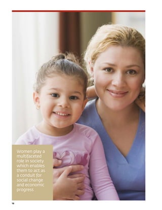 12	
Women play a
multifaceted
role in society
which enables
them to act as
a conduit for
social change
and economic
progress
 