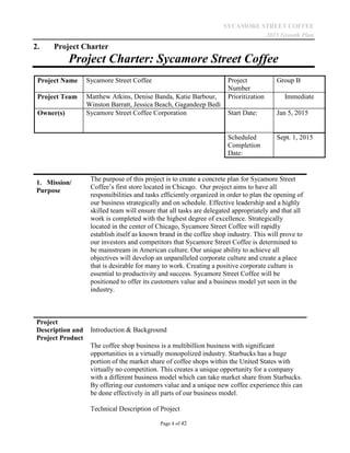example breakdown structure for coffee shop