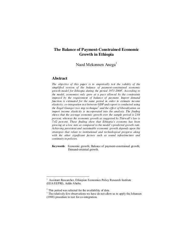 Term paper on balance of payment