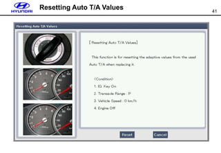 41
Resetting Auto T/A Values
 