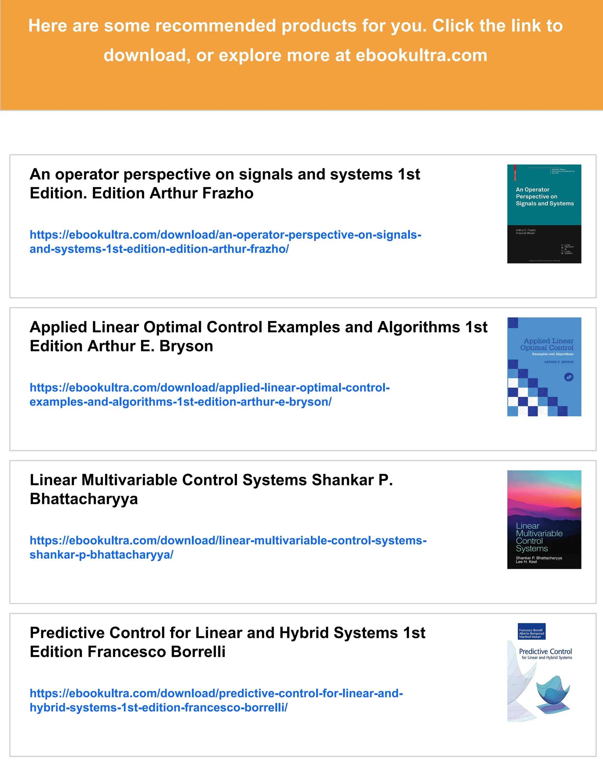 Linear Systems and Control An Operator Perspective 1st Edition Martin J ...