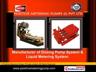 Manufacturer of Dosing Pump System & Liquid Metering System. 