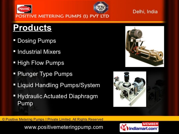 Positive Metering Pumps I Private Limited Nashik India