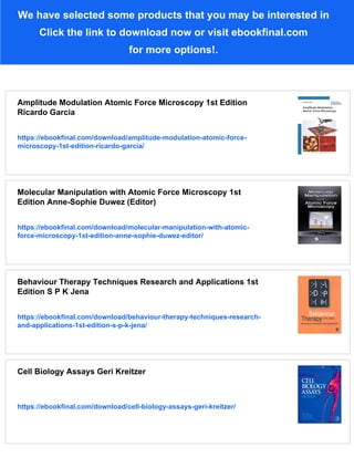 Atomic Force Microscopy in Cell Biology 1st Edition Bhanu P. Jena | PDF