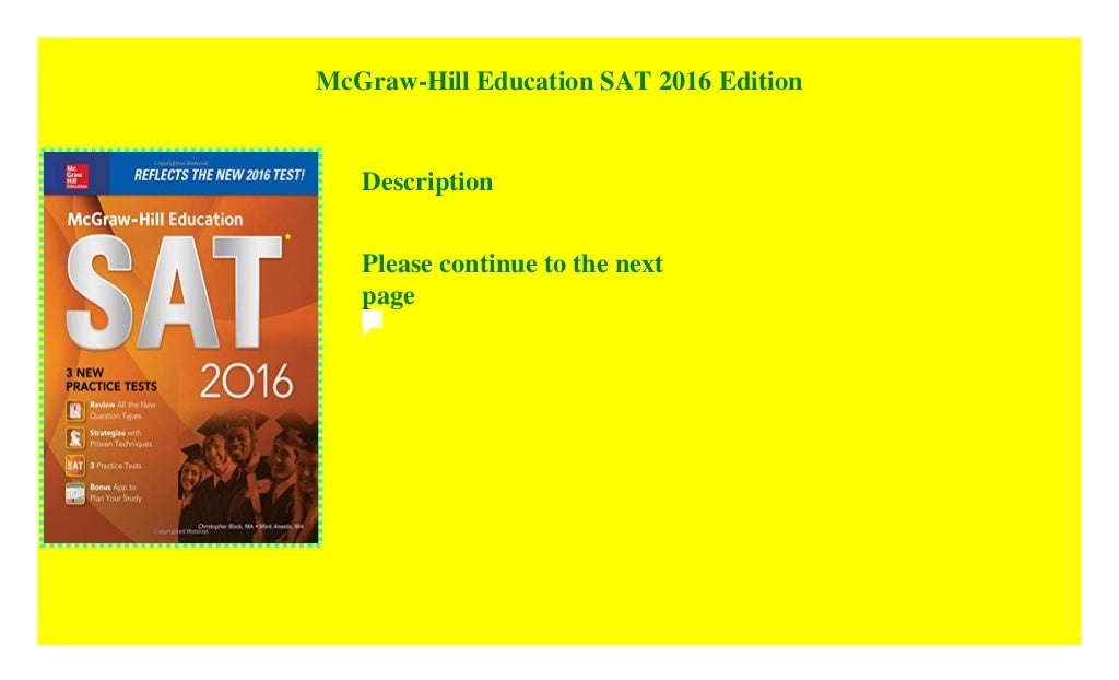 McGrawHill Education SAT 2016 Edition ((download_[p.d.f]))