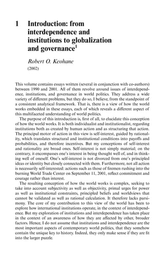 Power And Governance In A Partially Globalized World Robert Keohane | PDF