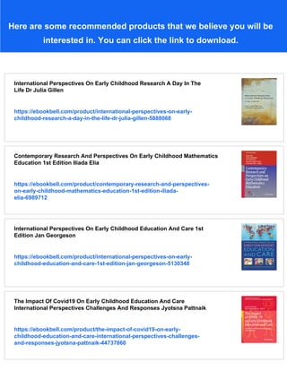 International Perspectives On Early Childhood Research A Day In The ...