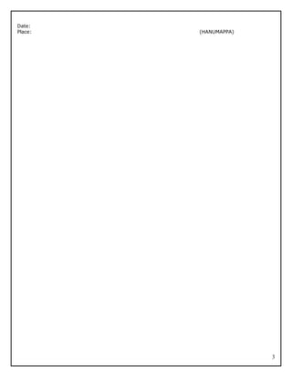 Date:
Place: (HANUMAPPA)
3
 