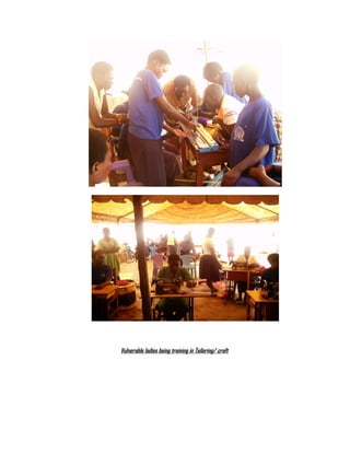 Vulnerable ladies being training in Tailoring/ craft
 