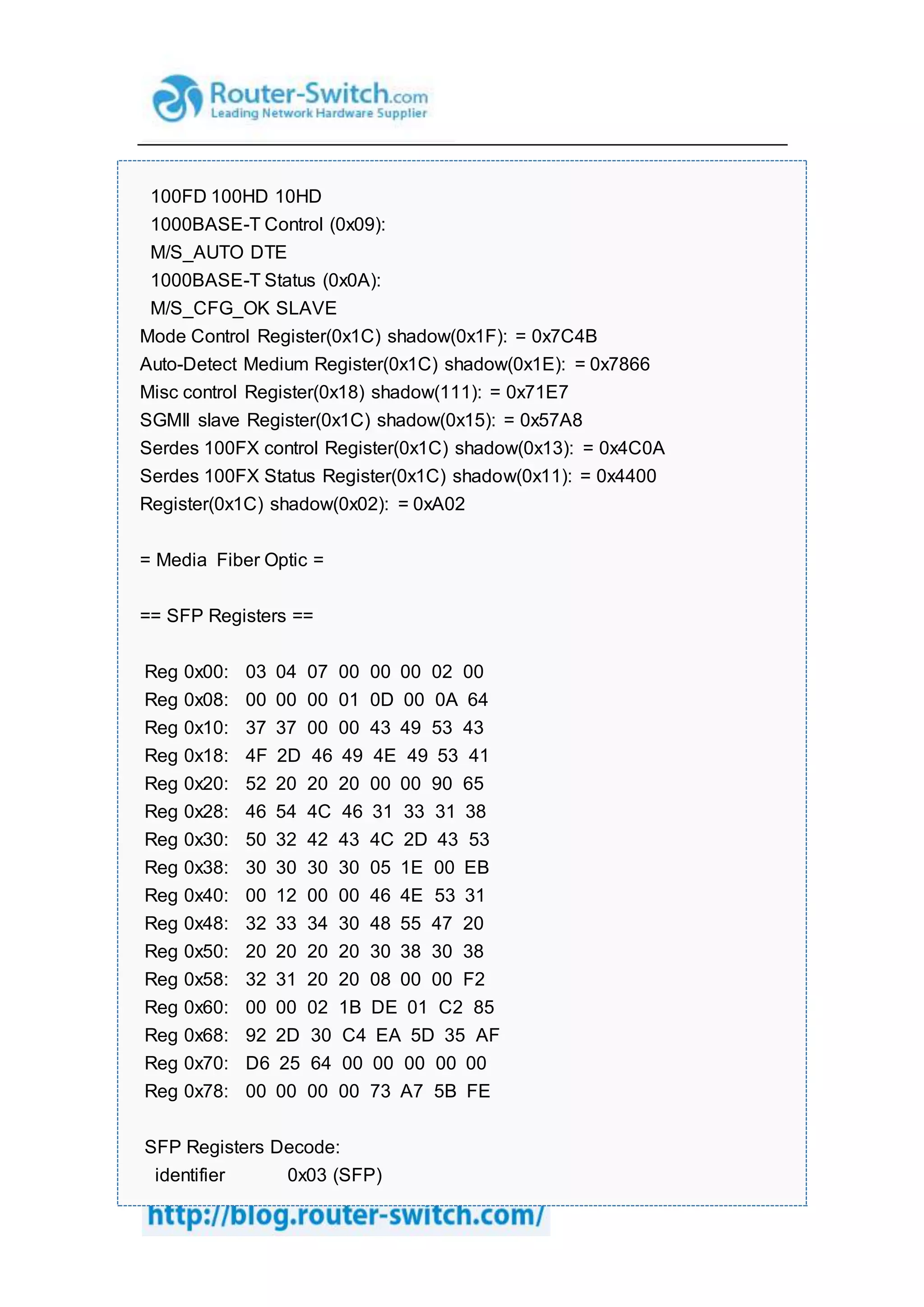 892 f sfp configuration example | DOCX