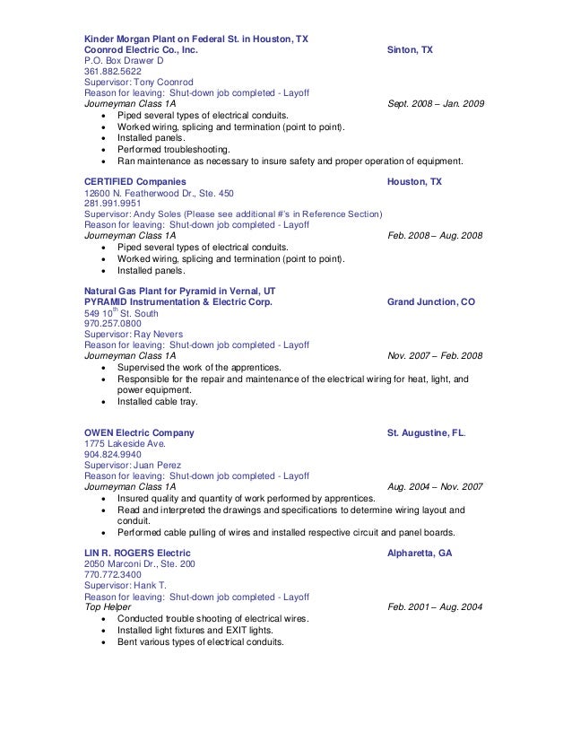 journeyman plumber resume