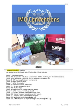 Solas Chapter Vii Comprehensive Guide to SOLAS and Maritime Safety Regulations for ...