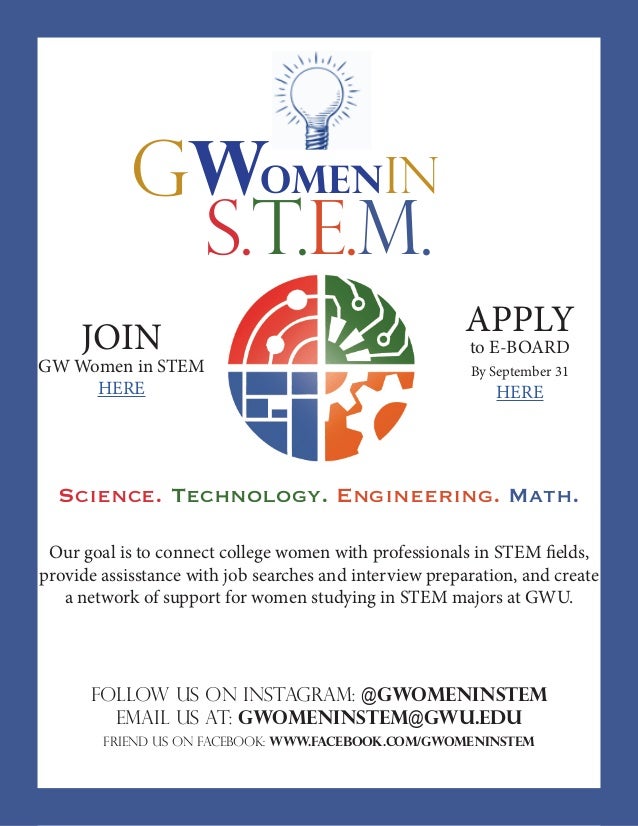 gw women in stem flyer stem flyer