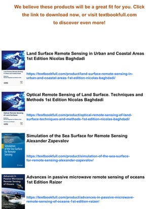 Land Surface Remote Sensing in Continental Hydrology 1st Edition ...