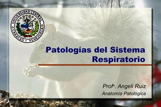 Patologías del Sistema
          Respiratorio


            Profa. Angeli Ruiz
            Anatomía Patológica
 