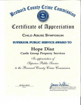 Broward County Crime Commission Recognition.PDF