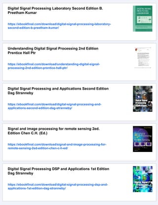 The digital signal processing fundamentals 2ed Edition Madisetti V. (Ed ...